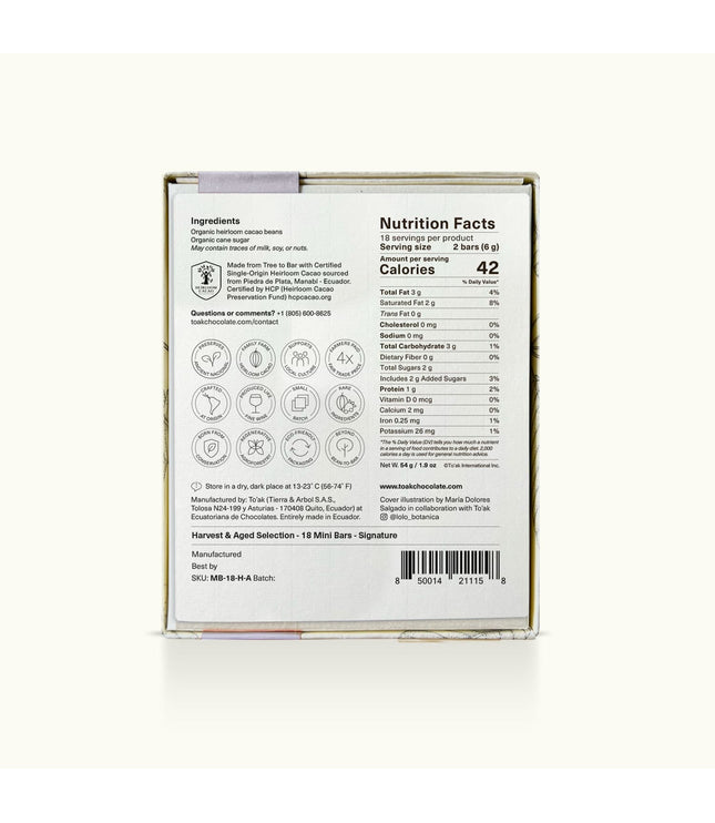 18 Mini Bars (Harvest & Aged)