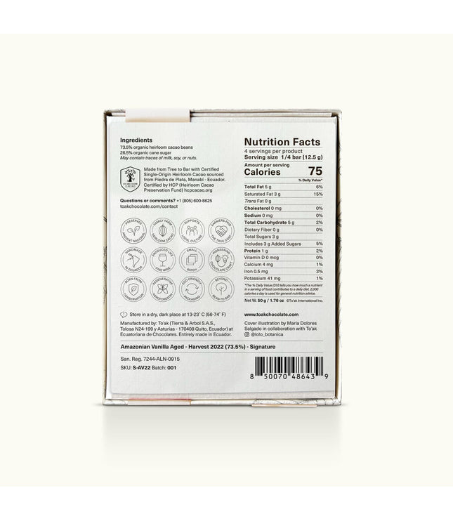 Amazonian Vanilla Aged - Harvest 2022 (73.5%) - Signature