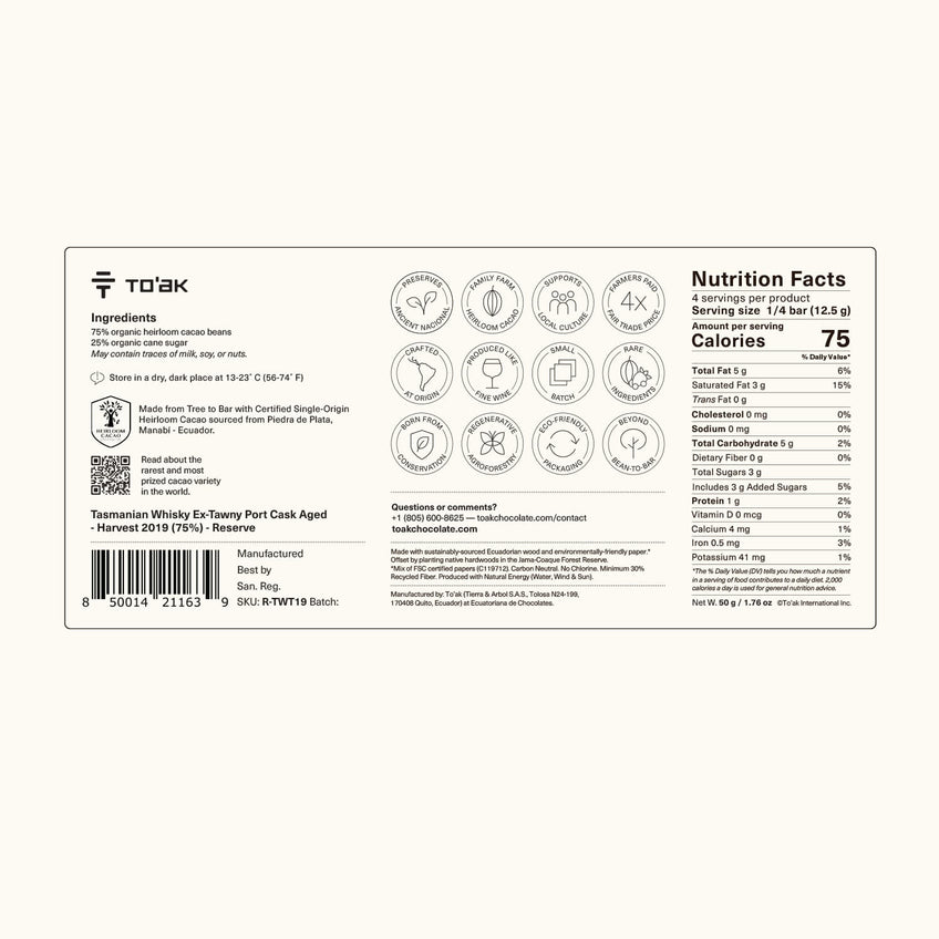 Tasmanian Whisky Ex-Tawny Cask Aged - Harvest 2019 (75.5%)